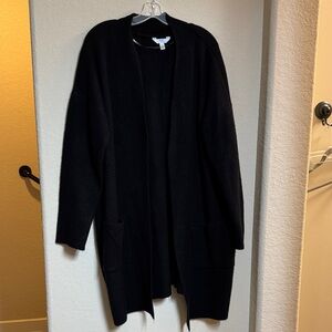 Time & Tru Women's Black Open Front Sweater Size XL